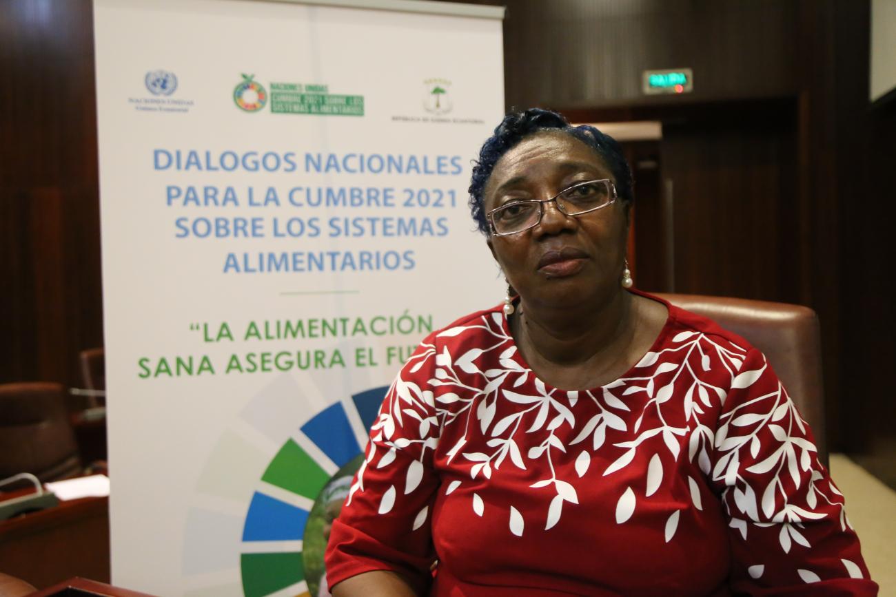 Isabel Madiba, presidente de la agrupacion de pesca La Esperanza